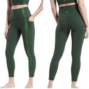 Athleta Green‎ Salutation Stash Pocket Serene Leggings